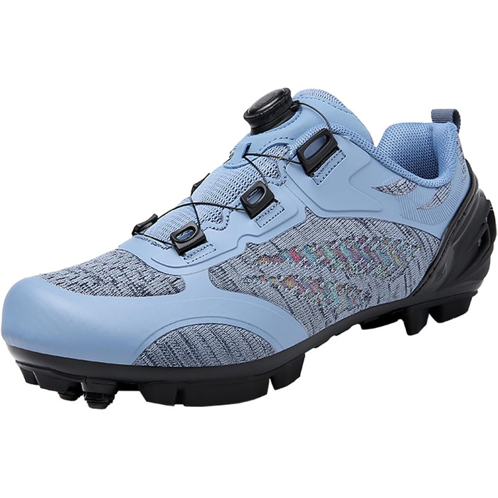 Жіночі велотуфлі для MTB (Mountainbike) з сумісними SPD підошвами, дихаючі, блакитні, 40 EU