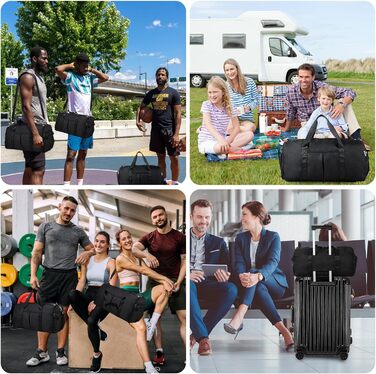 Спортивна сумка DAYGOS для чоловіків, 40л: водонепроникна сумка для тренувань, спортзалу, подорожей (чорна)