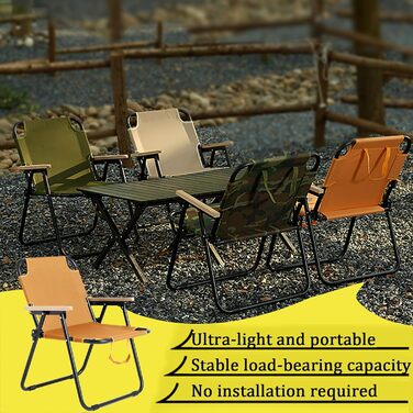 Крісло для кемпінгу TerraVibe, складане, для риболовлі та відпочинку (2 шт., помаранчеве)