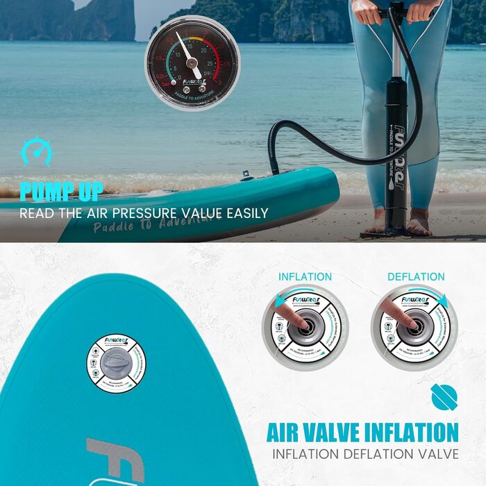 Надувний SUP-борд FunWater 10'6' для дорослих: комплект з аксесуарами