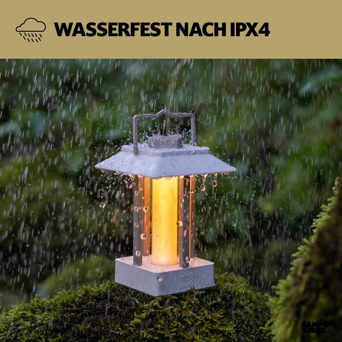 Настільна лампа для кемпінгу Campo Libre®: перезарядна, вологостійка, LED, з USB-Powerbank, до 160 годин роботи