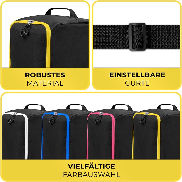 Чохол для лижних черевиків STYNGARD з відділенням для шолома та лижного спорядження, 40 л, модель Zermatt, чорно-білий (чорно-жовтий)