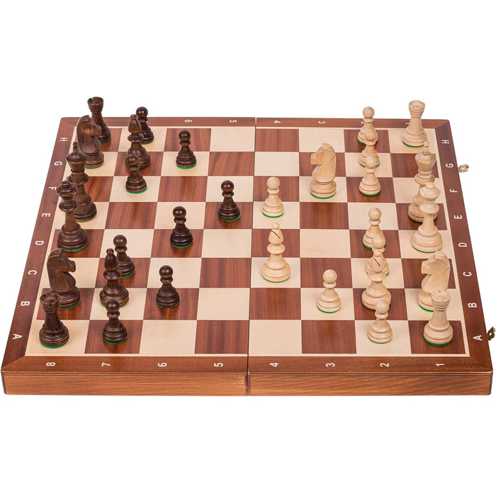 Преміум шаховий набір з махагоні Square Pro Schach №6, дошка та фігури Staunton 6, дерев'яні