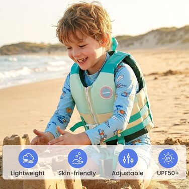 Дитяча жилетка для плавання Gogokids, рожева, для хлопчиків, 1-9 років