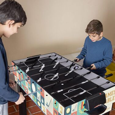 Дитячий ігровий стіл HLC 4-в-1: більярд, хокей на повітрі, теніс, футбол. Розмір 1,2 м