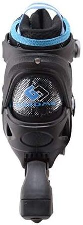 Інлайнери Tante Tina Pro для дітей - дитячі ролики-інлайнери з підсвічуванням, регульовані на 4 розміри, 4 кольори (чорний/зелений, чорний/синій, L (38-41))