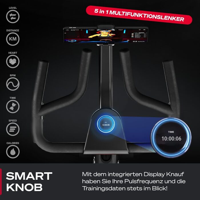 Sportstech sBike Lite: Розумний велотренажер з LED-дисплеєм та інтегрованим додатком для Full Body Workout - Німецька якість