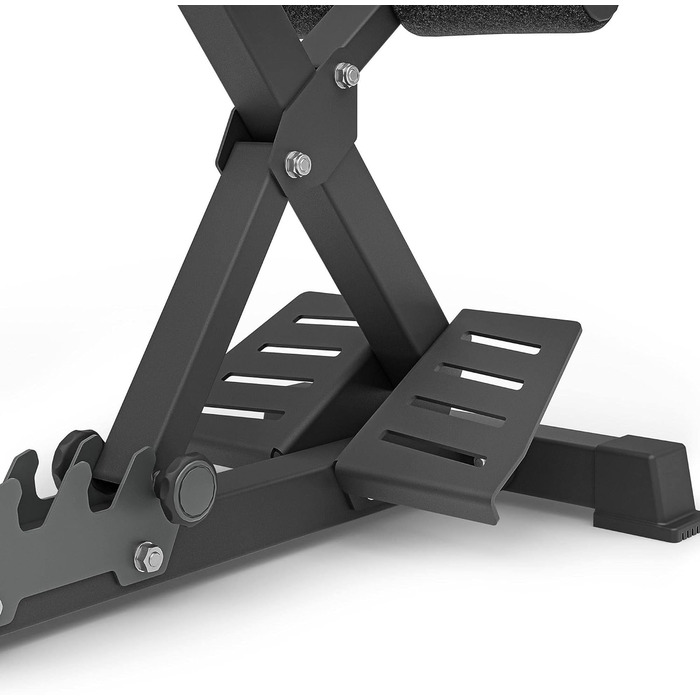 Гіперекстензія Marbo Sport MS-L108 2.0 для спини, регульований кут, посилена конструкція, чорний колір, вироблено в ЄС