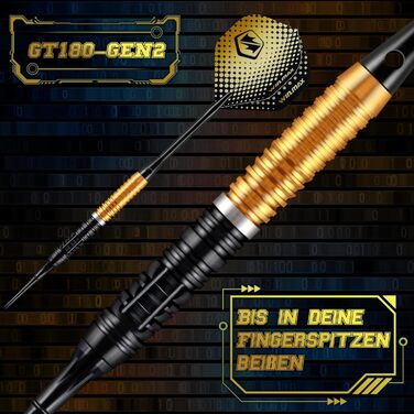 Дарти WIN.MAX Tungsten 90% (3 шт) 18г, професійні вольфрамові дротики золотого кольору