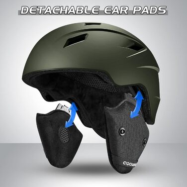 Шолом для гірськолижного спорту та маска Odoland: комплект для жінок та чоловіків, захист UV 400, спортивний стиль, розмір L (59-63 см)