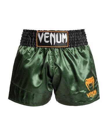 Шорти для тайського боксу Venum Classic Muay Thai (Зелений/Чорний/Золотий, M Slim)
