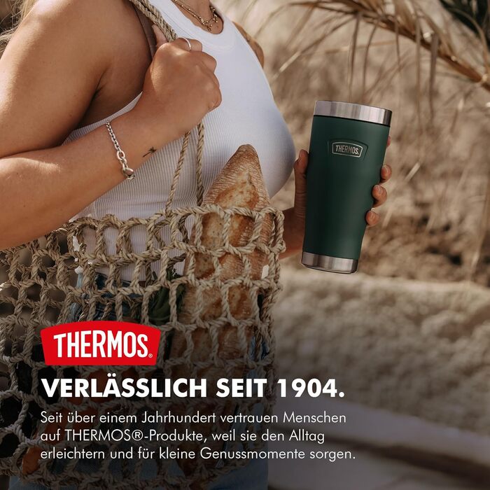 Термос ICON Thermobecher бежевий 0.47л - 7 год гарячий & 22 год холодний, нержавіюча сталь, герметичний, посудомийна машина, без BPA