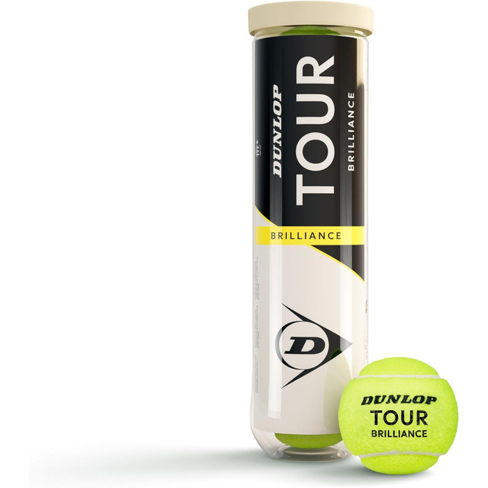 Тенісний м'яч Dunlop Tour Brilliance - для всіх покриттів, 3x4 м'ячі