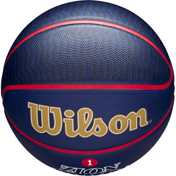 М'яч для баскетболу Wilson NBA Player Icon Outdoor - Size 7 (29.5 дюймів) та Mini Size 7 New Orleans Pelicans