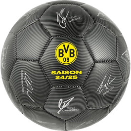 Футбольний м'яч Borussia Dortmund BVB 2024/25 з автографами, жовтий, розмір 5