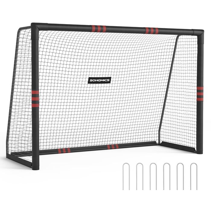 Футбольні ворота SONGMICS 300x200x120 см: сталеві, з сіткою PE, для саду, пляжу та вулиці