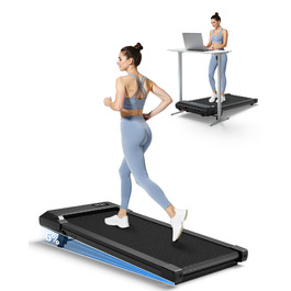 Бігова доріжка DeerRun Walking Pad з ухилом 6%, для дому та офісу, з додатком, LED-дисплеєм, пультом ДУ, до 136 кг, матово-чорна