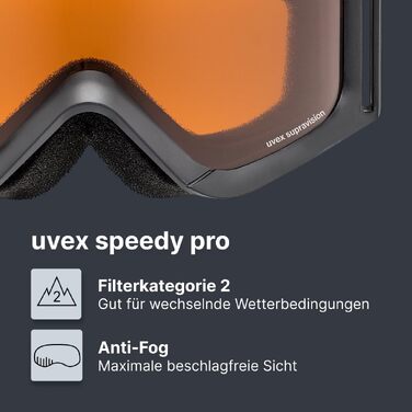 Дитячі плавальні окуляри uvex speedy pro з антифогом та 100% захистом від UV-випромінювання (UVA, UVB, UVC)