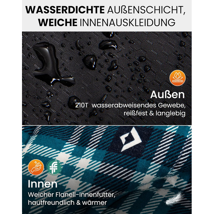 Сплячий мішок KingCamp Flannel для дорослих, 4 сезони, ультралегкий, бавовна, теплий, ковдровий, водонепроникний, для кемпінгу та повсякденного використання, чорний, L, блискавка