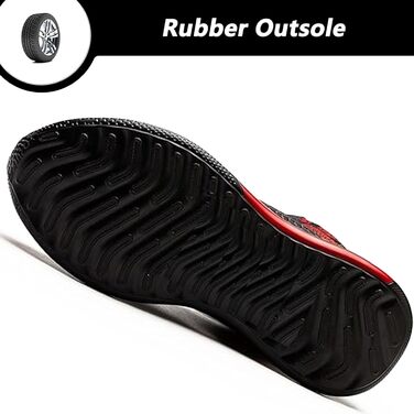 Легкі захисні черевики для чоловіків та жінок. Робочі черевики з металевим носком. Дихаючі, неслизькі, з металевим носком. Розміри 35-48 EU (35 EU, Червоний)