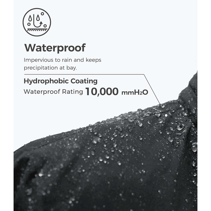 Куртка Wantdo Daen Berg для хайкінгу та туризму, вітро- та водонепроникна, з капюшоном, утеплена, сіра (XL)