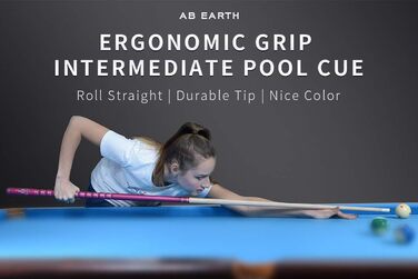 Біліардна кий AB Earth 58'' з канадського клену, ергономічний дизайн, наконечник 13mm, вага 18oz