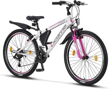 Гірський велосипед Licorne Bike Guide Premium 26 дюймів, 21 швидкість, для дівчат, хлопців, чоловіків і жінок