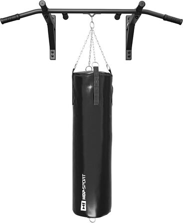 Турнік для стіни Hop-Sport HS-2004K з 6 ручками, кріпленням для боксерського мішка та TRX, професійний, антиковзкі ручки