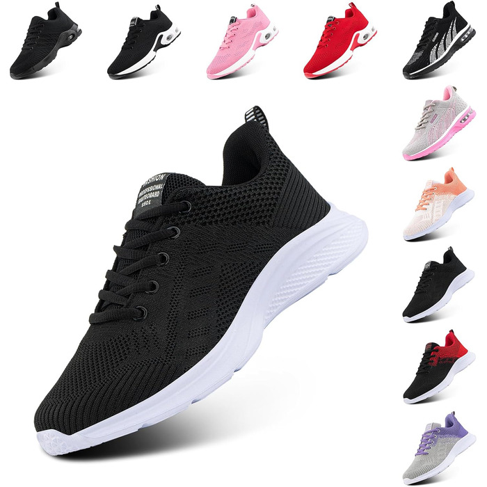 Жіночі кросівки Hitmars для бігу та фітнесу: зручні, з амортизацією, для занять спорту та прогулянок. Розміри EU 36-46, кольори: чорний, рожевий, червоний, помаранчевий, фіолетовий