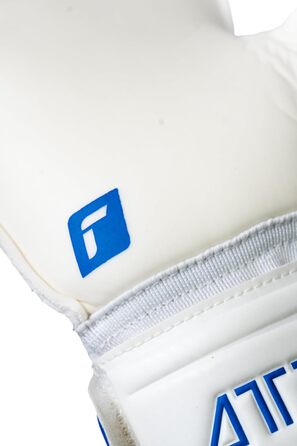 Воротарські рукавиці Reusch Attrakt Solid: професійні, з синтетичним латексом, біло-темно-сині (360° стабілізація)