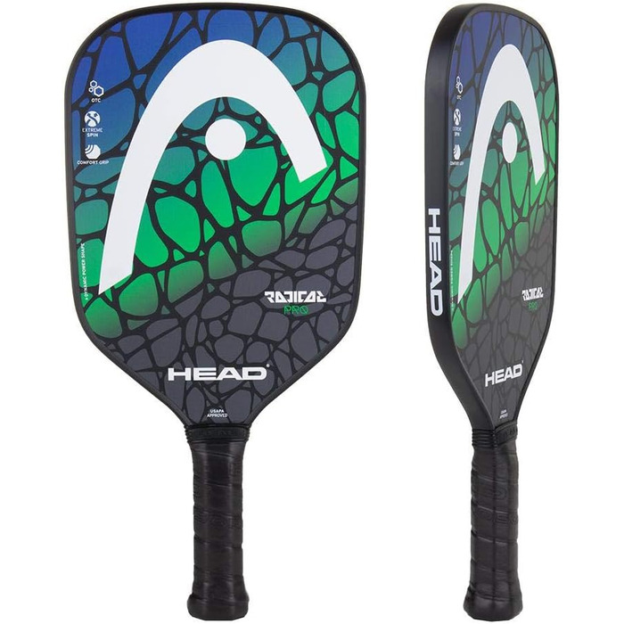 Падл для піклболу Head Radical Pro з текстурованою поверхнею та ячеистим полімерним сердечником, чорний/зелений