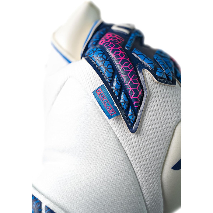 Воротарські рукавички Reusch Attrakt Grip Evolution TW Unisex, блакитно-рожево-білі