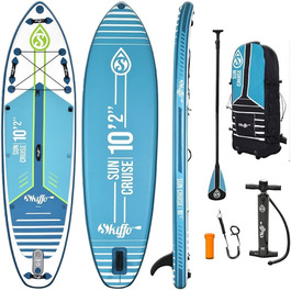 SUP дошка Skiffo Sun Cruise 10'2 – надувна, комплект з веслом, лішем та насосом, 284 л, 310 x 84 x 15 см