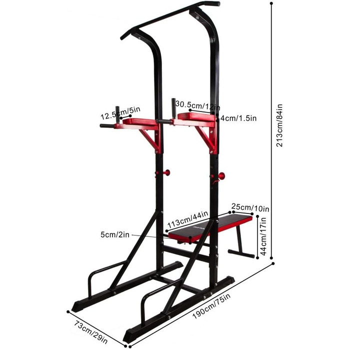 CCLIFE Power Tower - турнік для турніків та віджимань для домашнього фітнес-залу