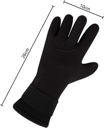 Гребічні рукавички IPENNY з неопрену, 1.5/3 мм, чорні - для плавання, серфінгу, дайвінгу та каякінгу