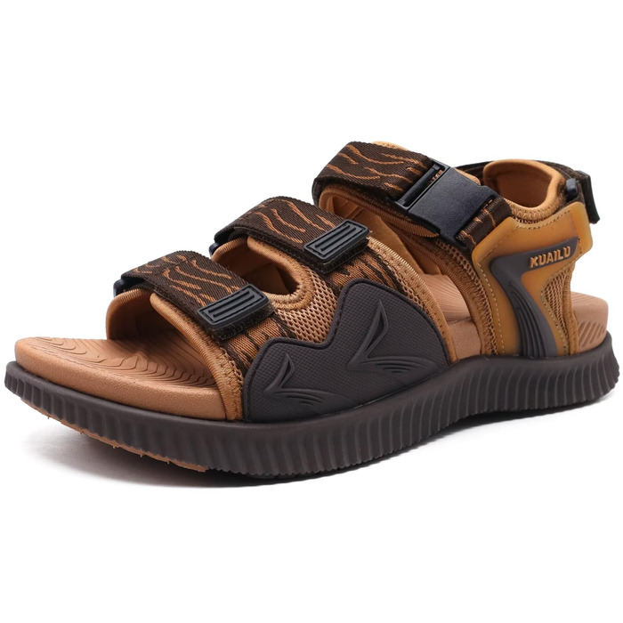 Чоловічі трекінгові сандалі KuaiLu: ортопедичні, зручні, для спорту та активного відпочинку, хакі, 45 EU