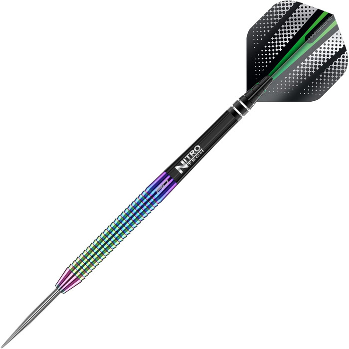 Дротики для дартсу Red Dragon Razor Edge Spectron 26 г, вольфрамові, професійні, сталевий наконечник, з крилами та стрижнями