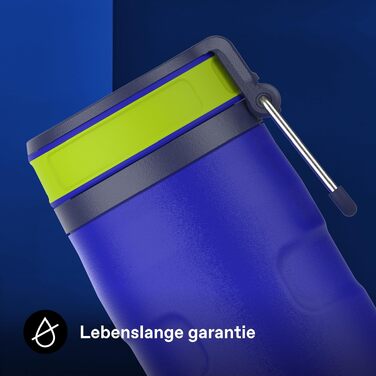 Термос-пляшка Stanley 1913 IceFlow Twist Flip 0.47 л, Cobalt Chartreuse — вакуумна сталева пляшка для напоїв