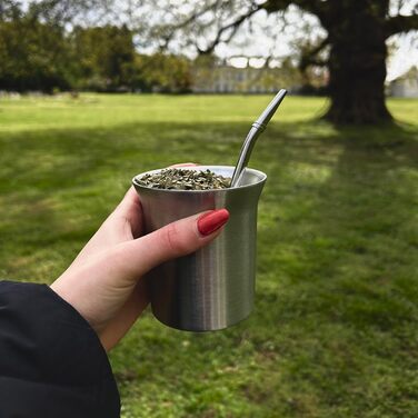 Термос YVY Mate Tempera 1 л з нержавіючої сталі, BPA-free, з калабасою 240 мл, тримає тепло 24 год і холод 30 год, з точним носиком, 5 років гарантії