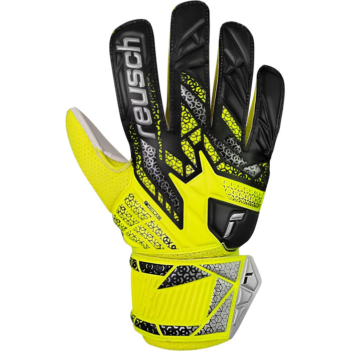 Воротарські рукавички Reusch Attrakt Solid Junior - жовто-срібні, розмір 6.5 - для дітей та підлітків