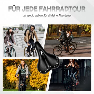 Преміум велосипедний сідло для чоловіків та жінок, водонепроникне, з гелевим наповнювачем, зручне, ергономічне, дихаюче, амортизуюче, для трекінгу, міста, MTB, e-bike