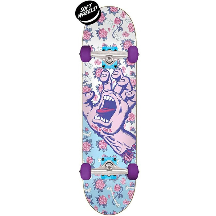 Скейтборд Santa Cruz 20x70 см, повний комплект, помаранчевий, Screaming Hand, 7.8''