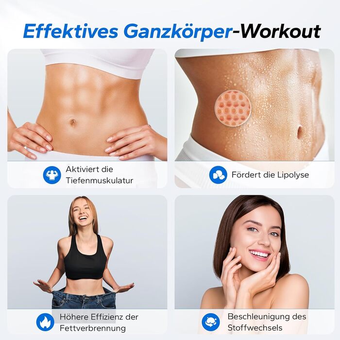 Вібраційна платформа MERACH для тренувань всього тіла, підтримка Bluetooth, синій