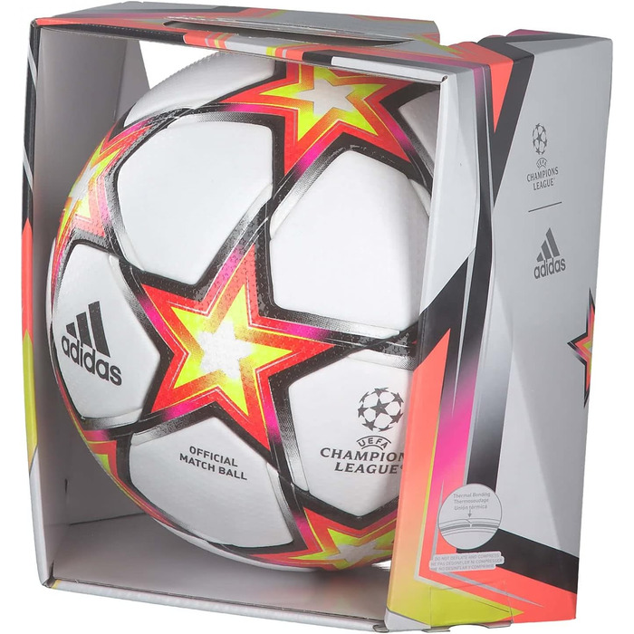 Футбольний м’яч adidas UCL Pro PS, унісекс, білий/червоний/чорний, розмір 5, офіційний матчевий