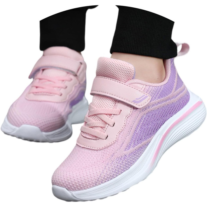 Дитячі кросівки для спорту: зал, біг, повсякденне носіння. Зручні кросівки для хлопчиків 28-40 розміру. Дихаюча сітка, кріплення на липучці. Pink (011), 30 EU