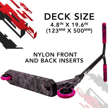 Трюковий самокат Root Industries Type R Pink Splatter, універсальний, для дорослих і підлітків