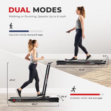 Бігова доріжка Sunny Health & Fitness SF-T722076 з автоматичним нахилом