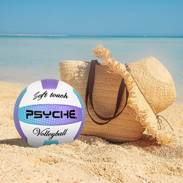 Волейбольний м'яч Wuzfully Kinder Soft Touch для пляжу та залу, розмір 5, фіолетовий