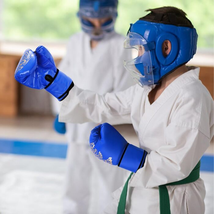 Дитячі боксерські рукавички для тренувань та спарингу, 6oz, блакитні