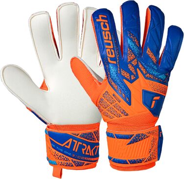 Воротарські рукавички Reusch Unisex Erwachsene Attrakt Grip (жовто-срібно-чорні, 10.5) - для тренувань та ігор на траві та штучному покритті, розмір 11
